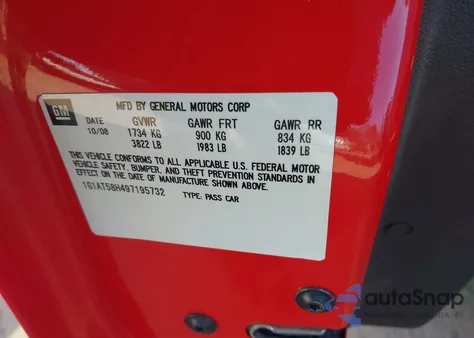 2009 Chevrolet Cobalt Lt z USA, uszkodzony, nr VIN 1G1AT58H497195732